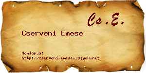 Cserveni Emese névjegykártya