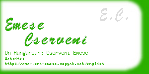 emese cserveni business card